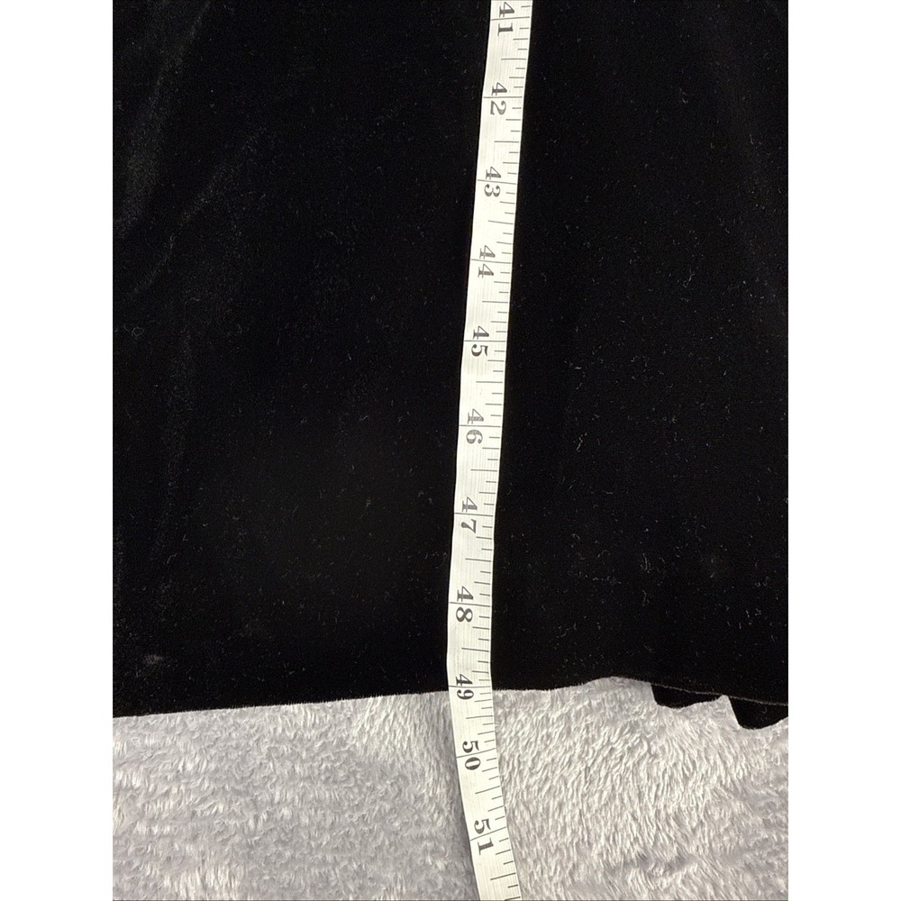 Vintage Santa Fe by Jim Tremblay 8 Velvet Black Maxi Dress Lace Up Back Peasant - Picture 9 of 9